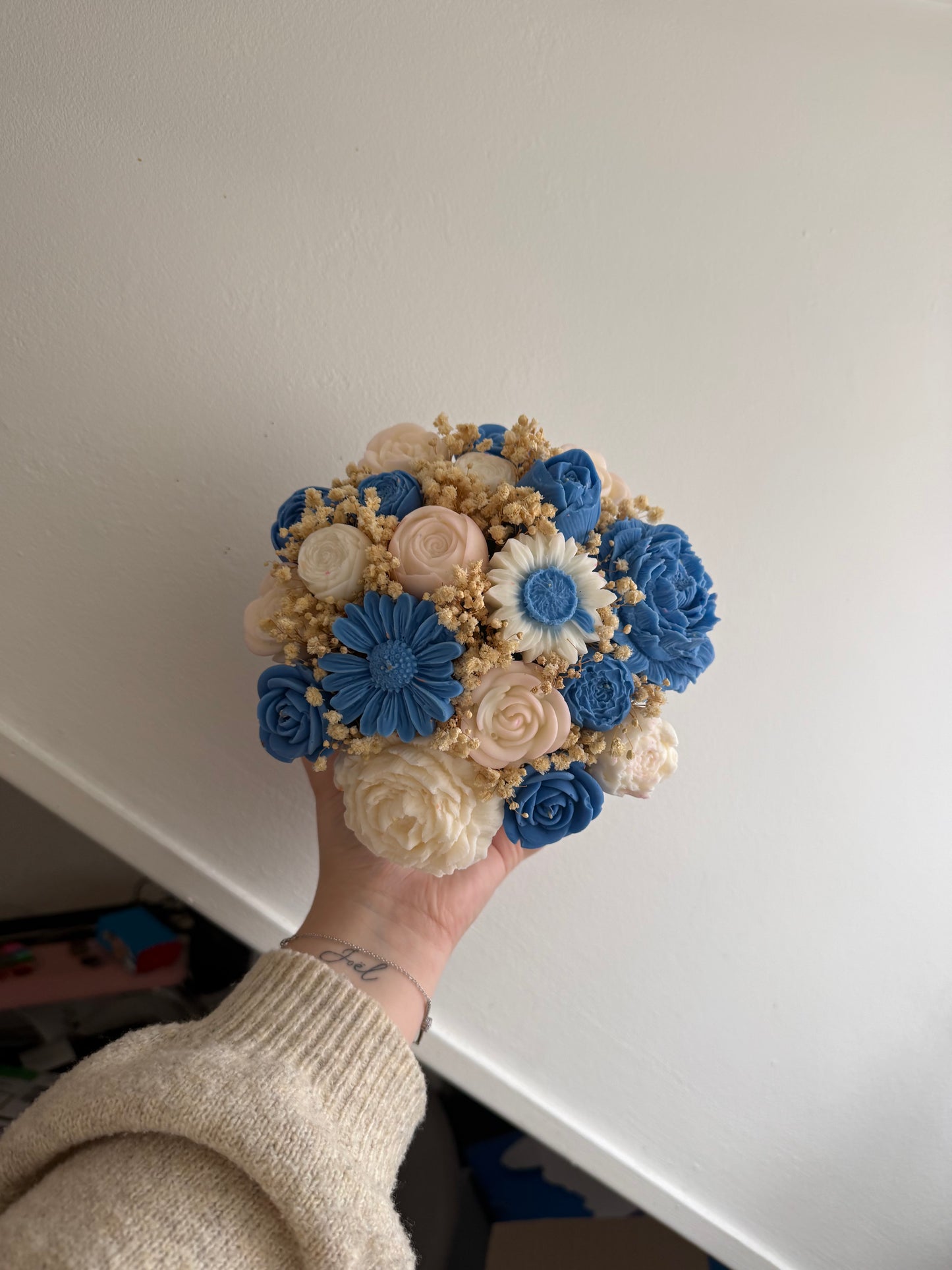Bouquet bleu et blanc