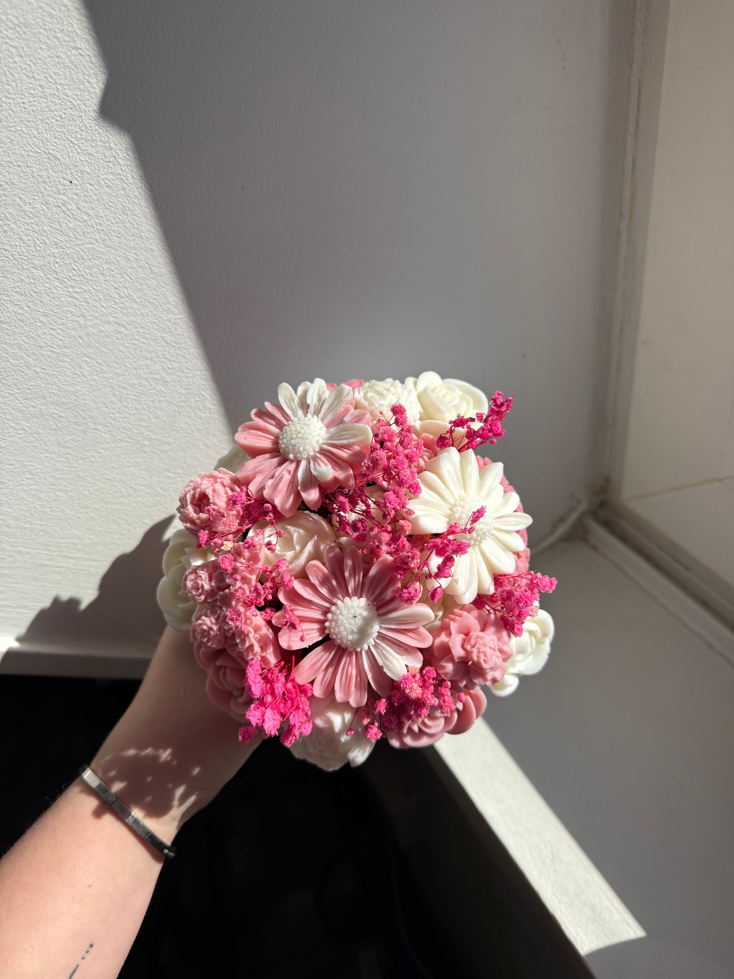 Bouquet de fleur rose et blanc