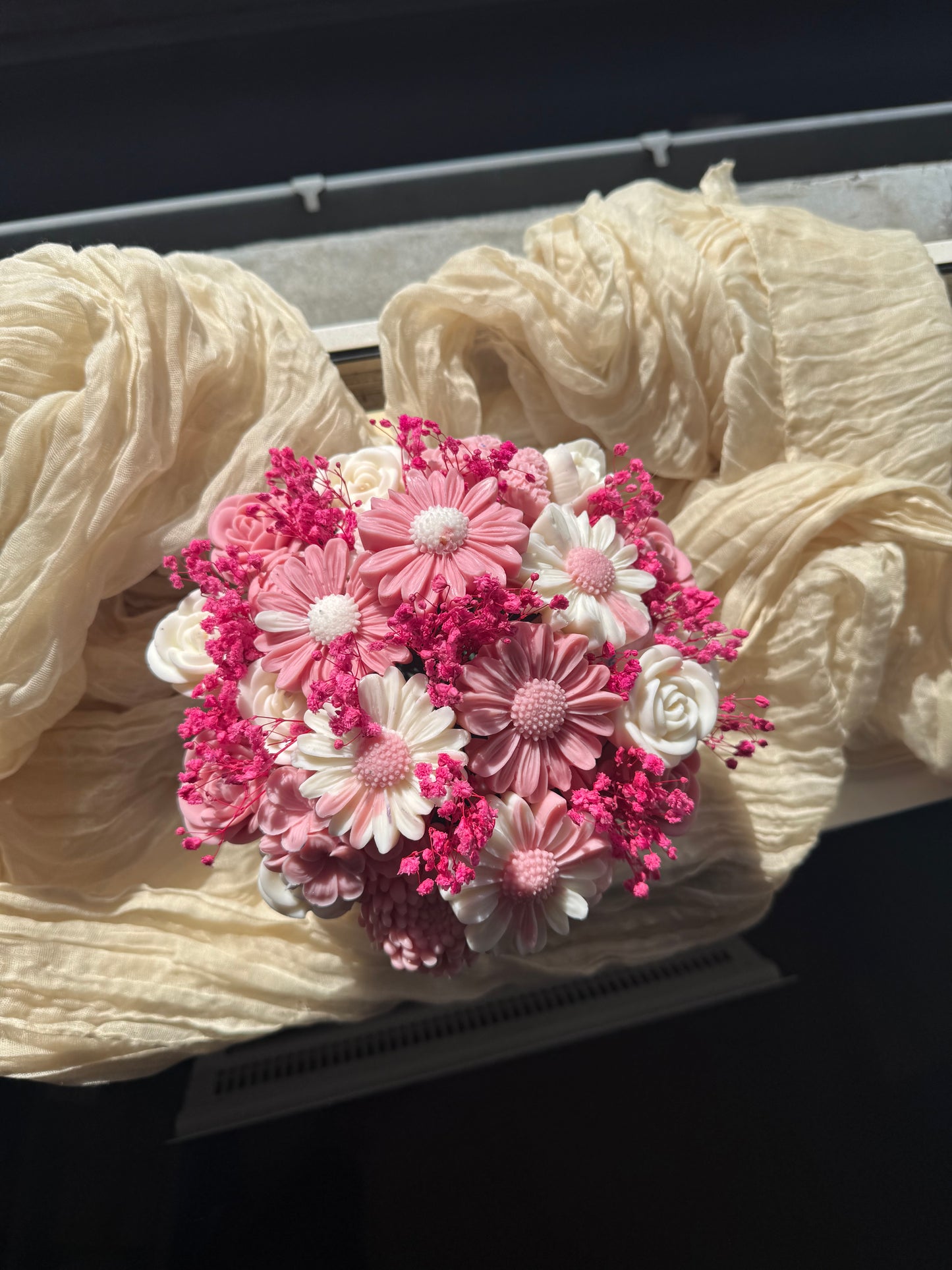 Bouquet de fleur rose et blanc