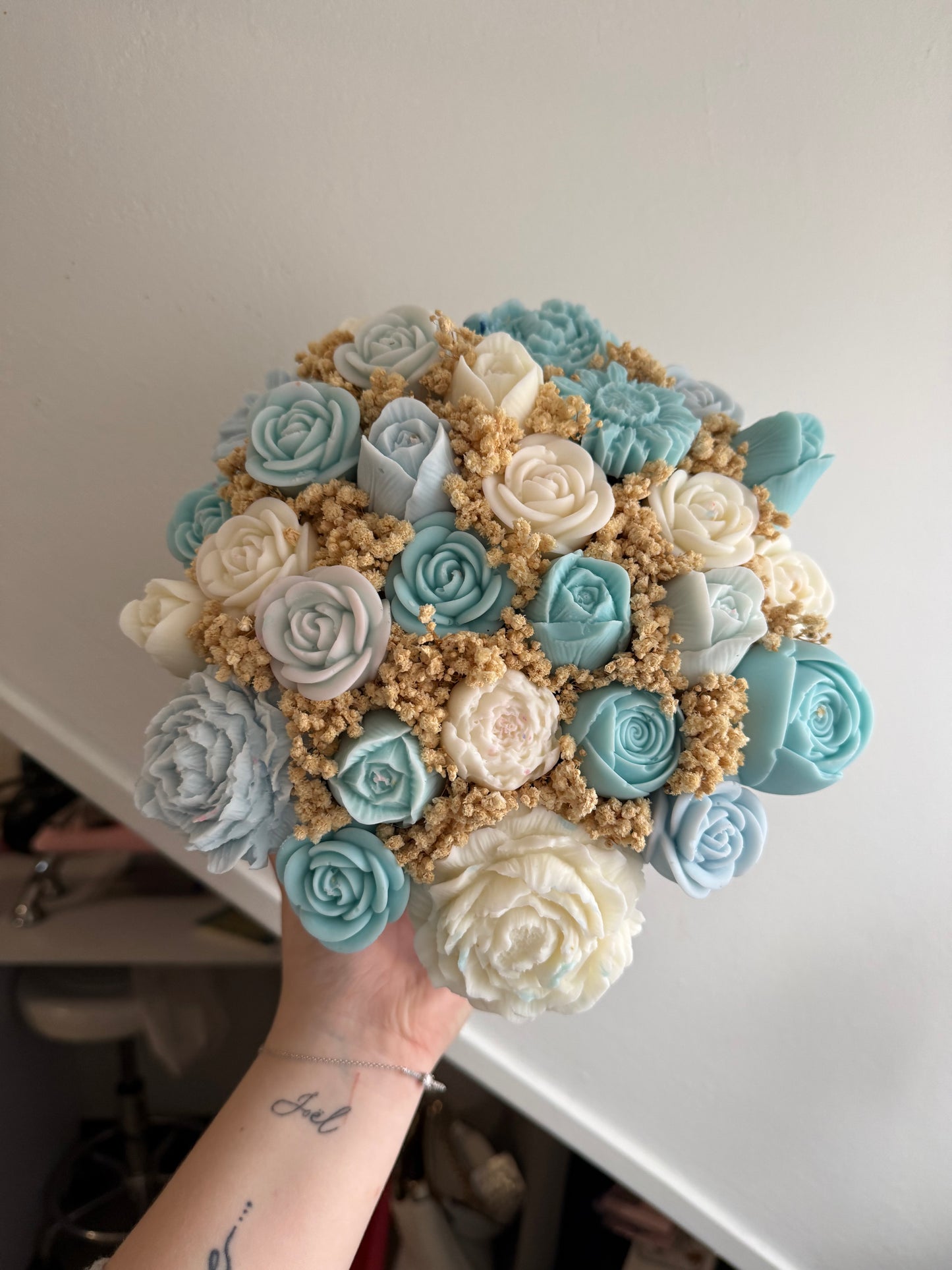 Bouquet bleu et blanc