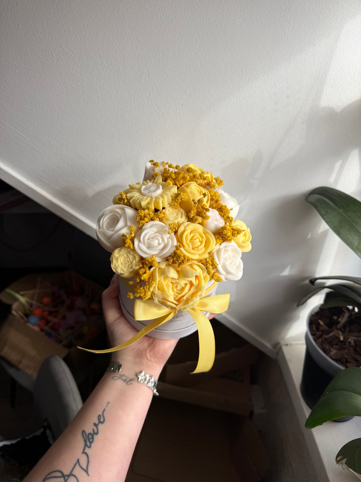 Bouquet jaune et blanc