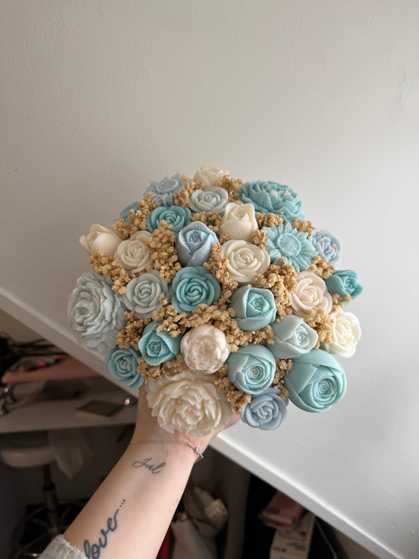 Bouquet bleu et blanc