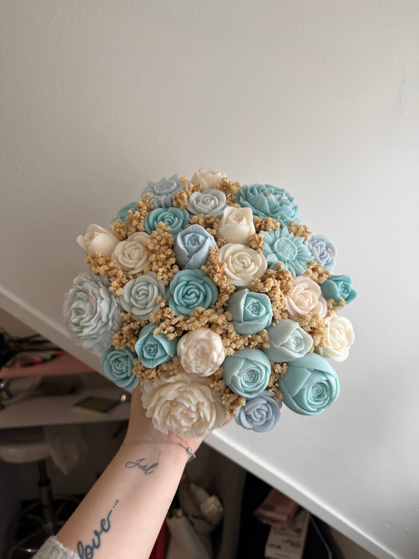 Bouquet bleu et blanc