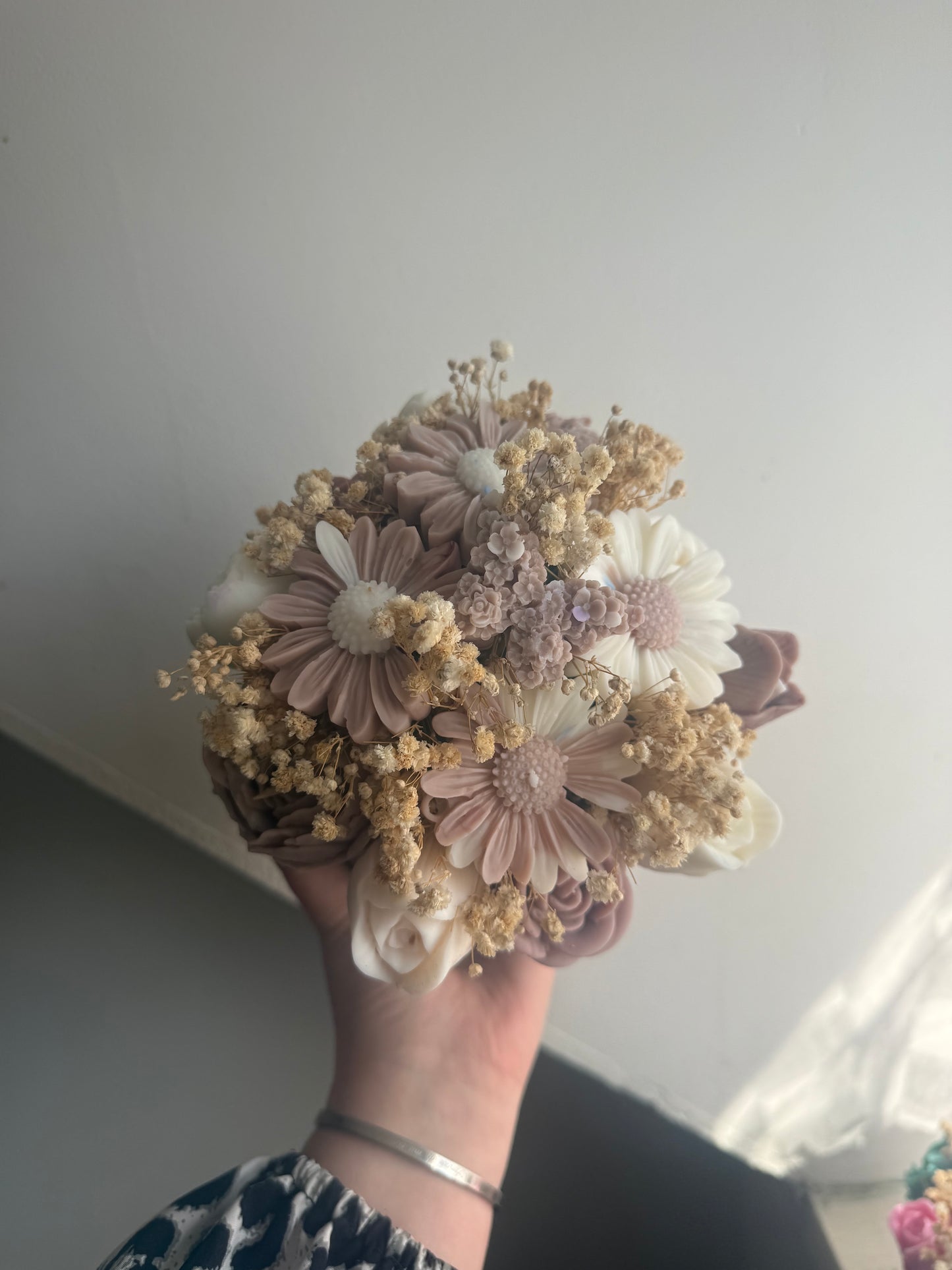 Bouquet marron et blanc