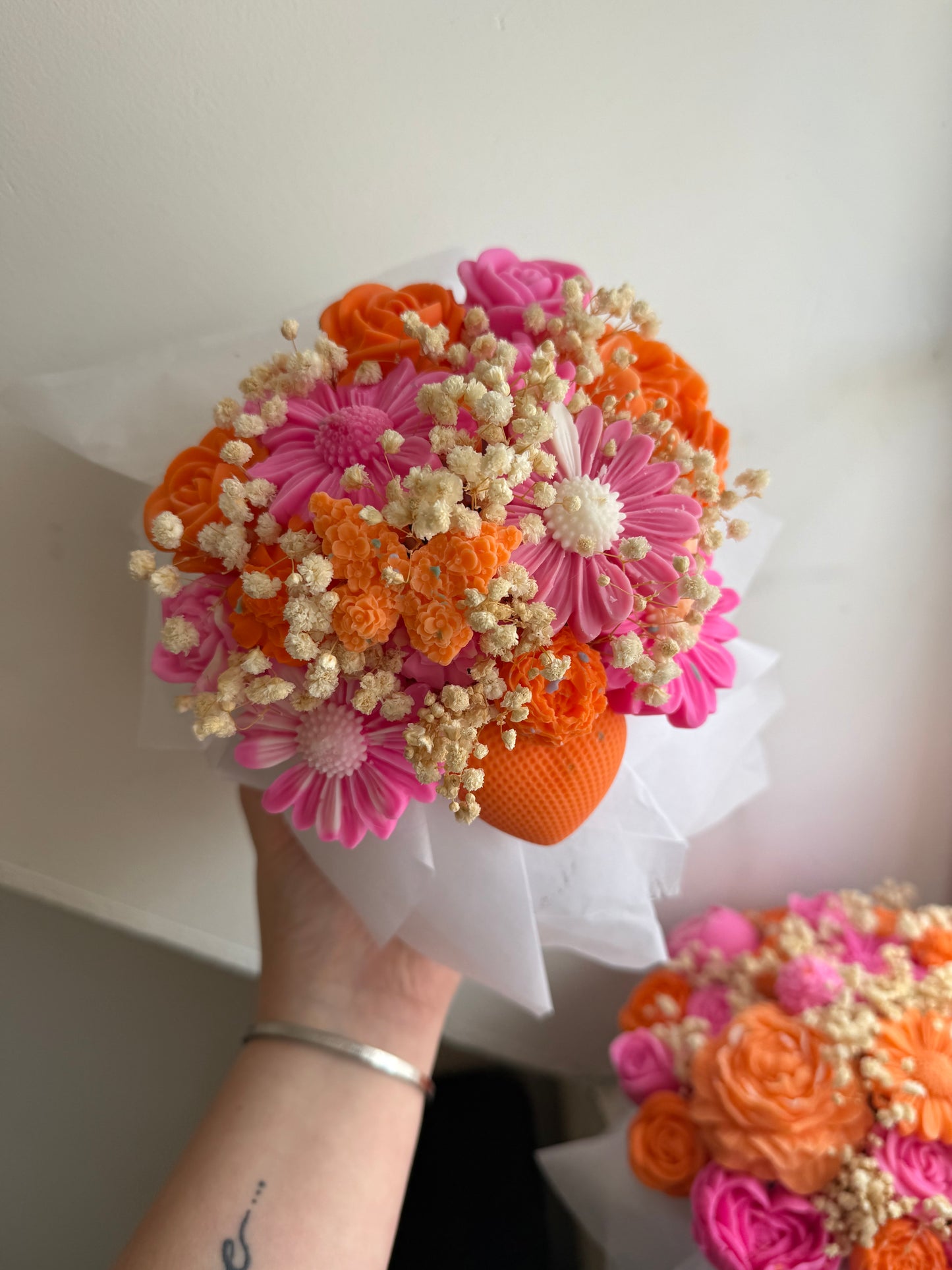 Bouquet orange et rose