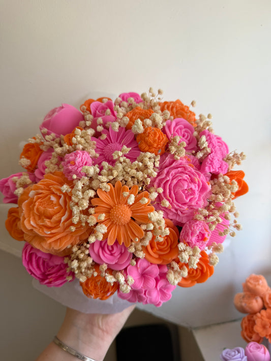 Bouquet orange et rose