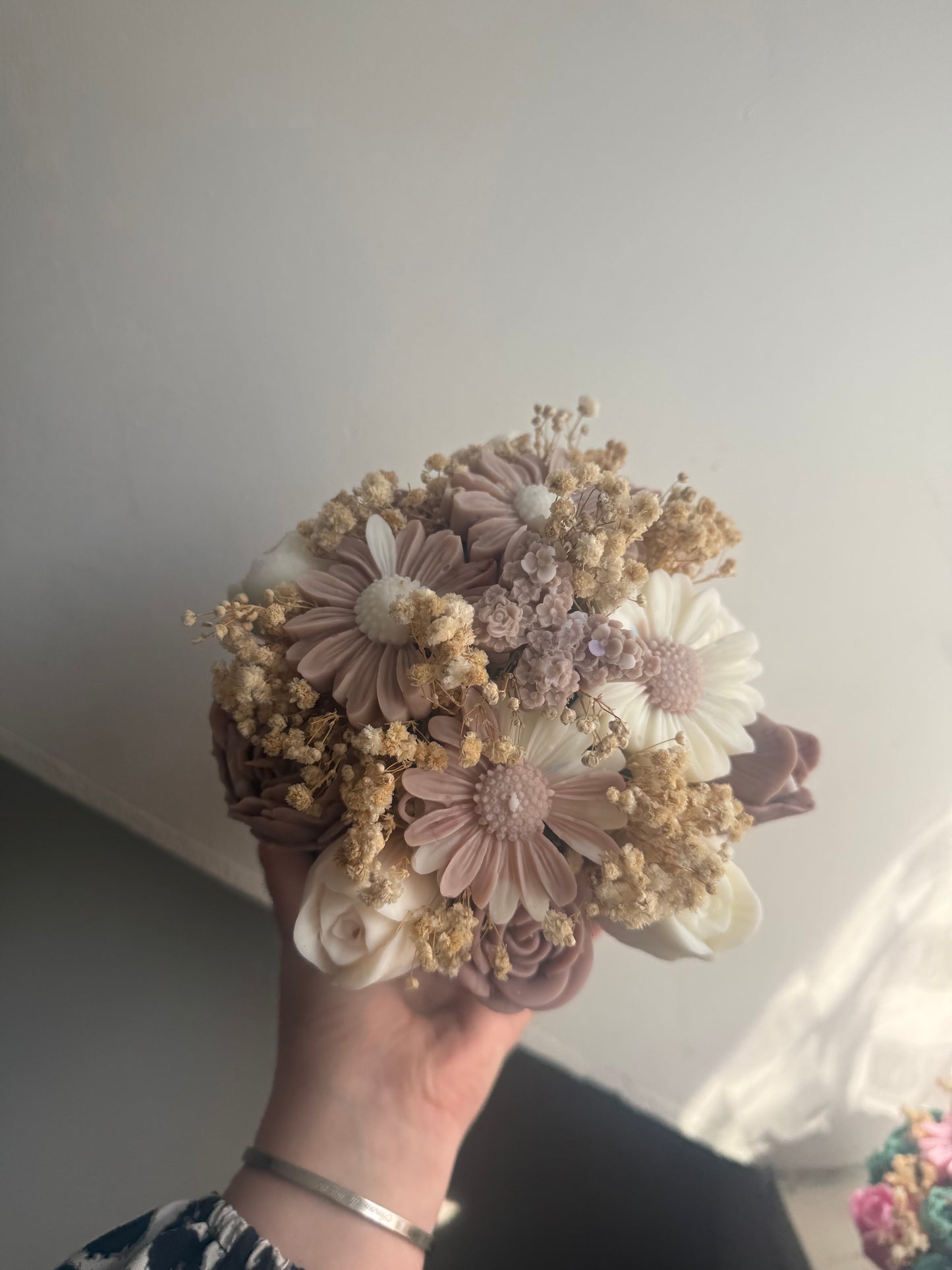 Bouquet marron et blanc