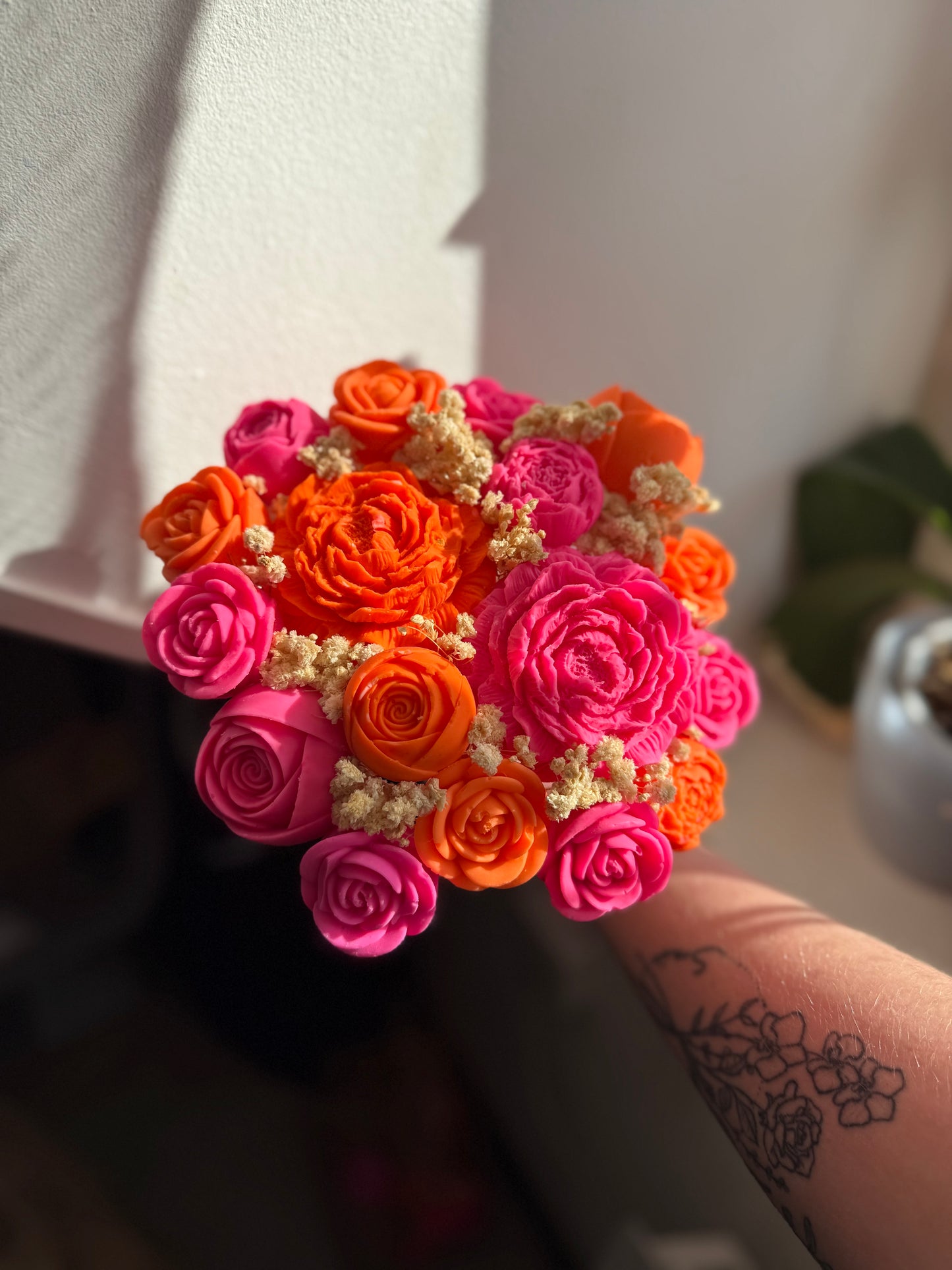 Bouquet rose et orange
