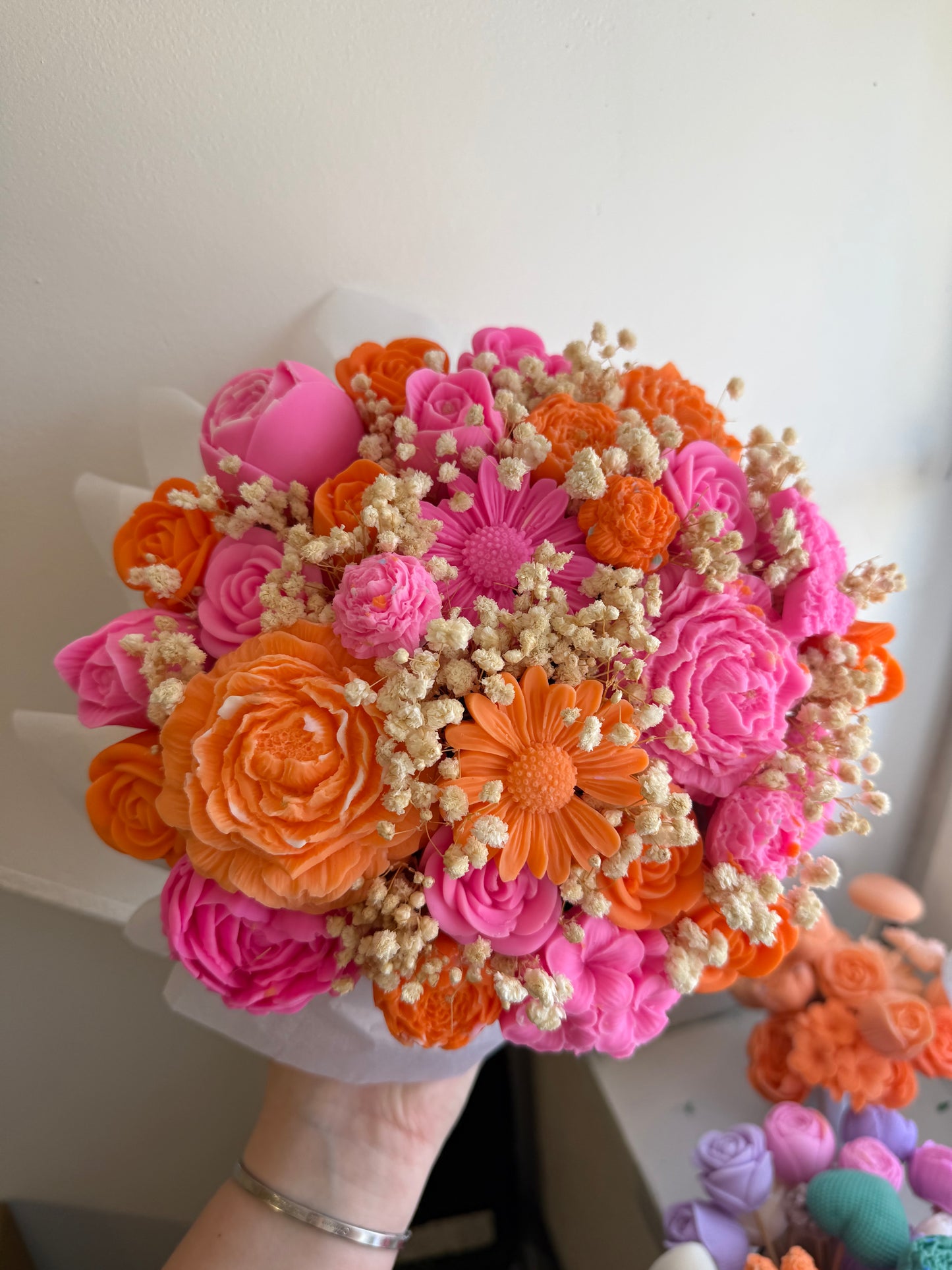 Bouquet orange et rose