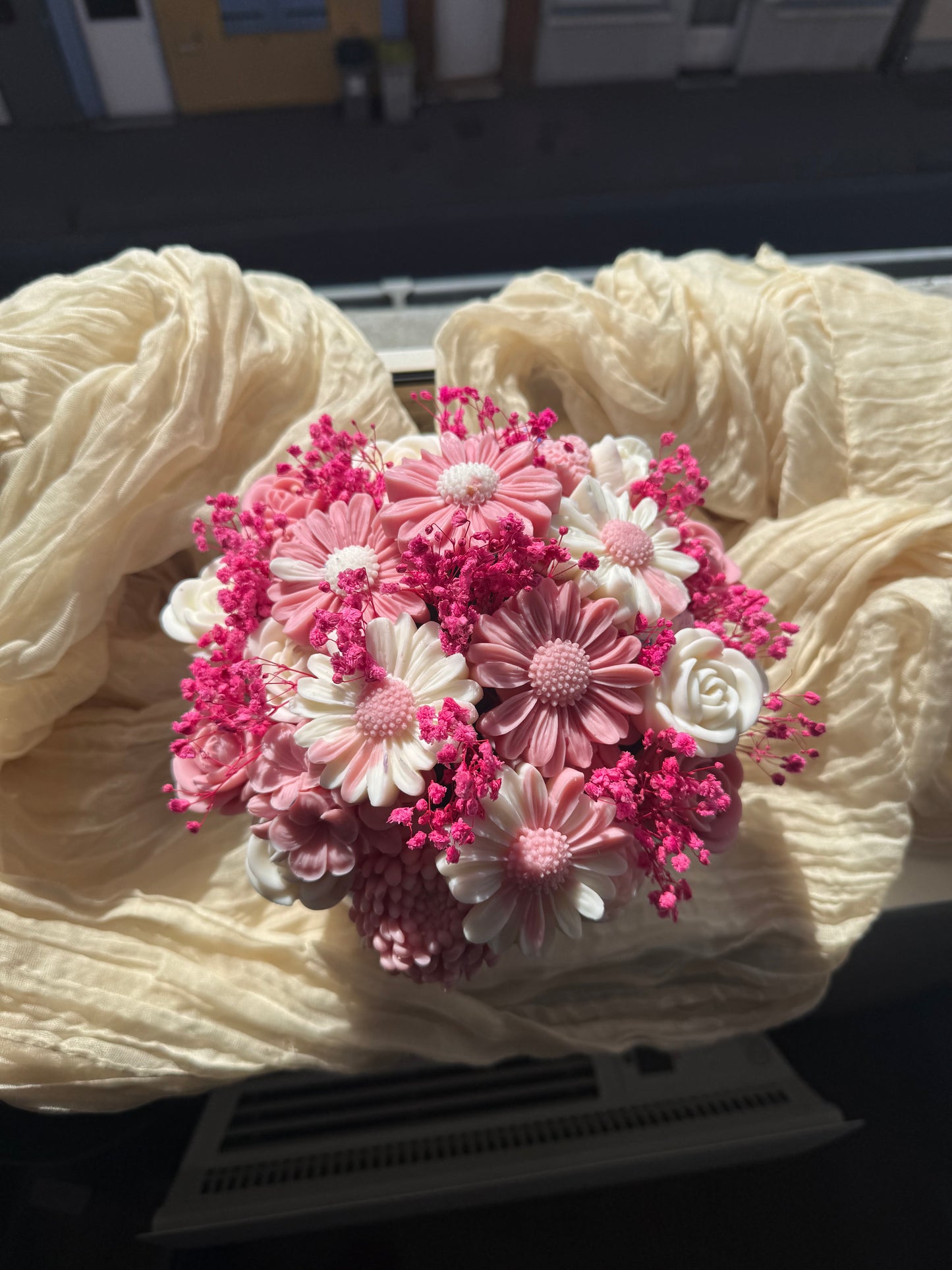 Bouquet de fleur rose et blanc