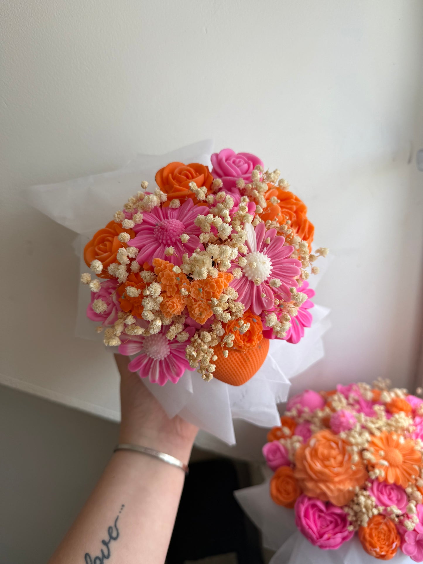 Bouquet orange et rose
