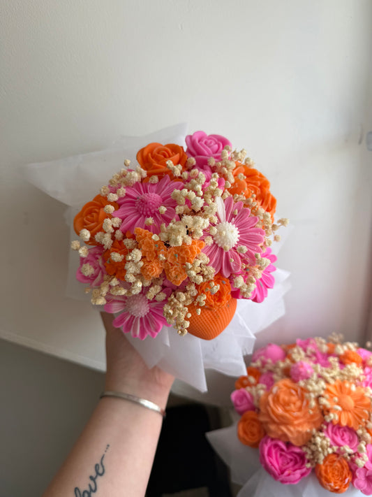 Bouquet orange et rose
