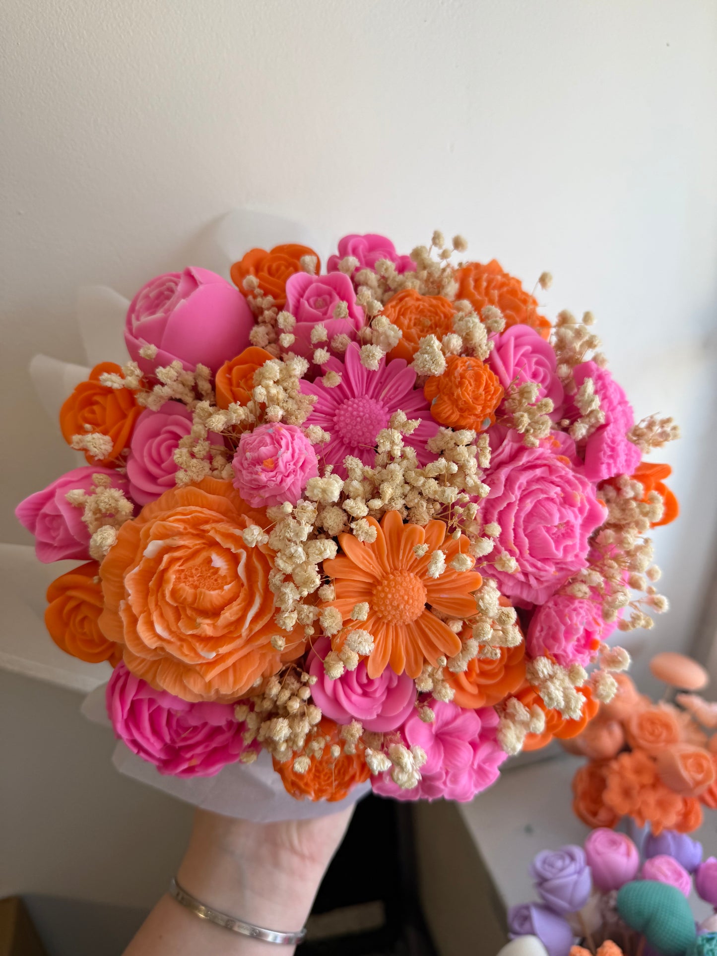 Bouquet orange et rose