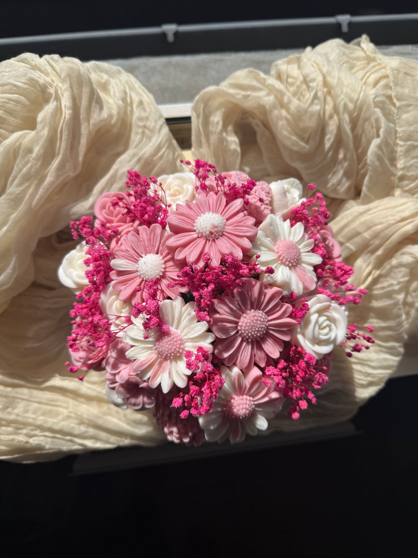 Bouquet de fleur rose et blanc