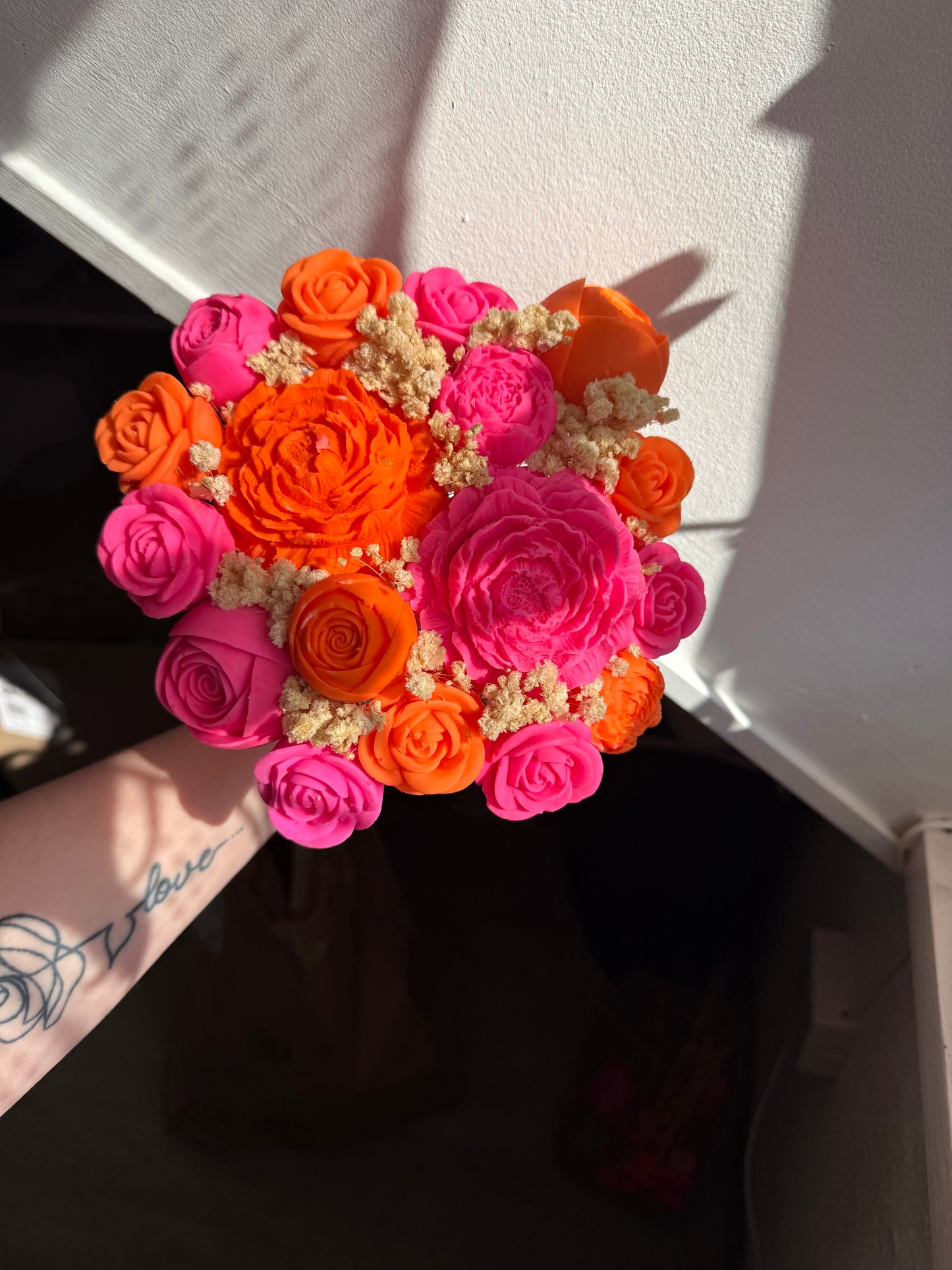Bouquet rose et orange