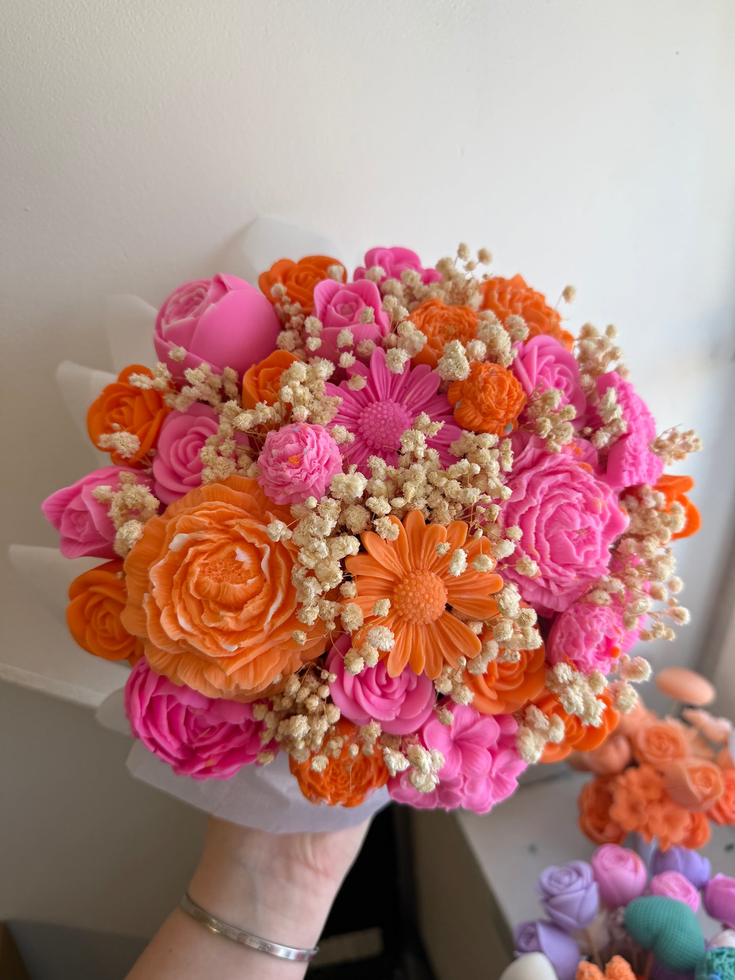 Bouquet orange et rose