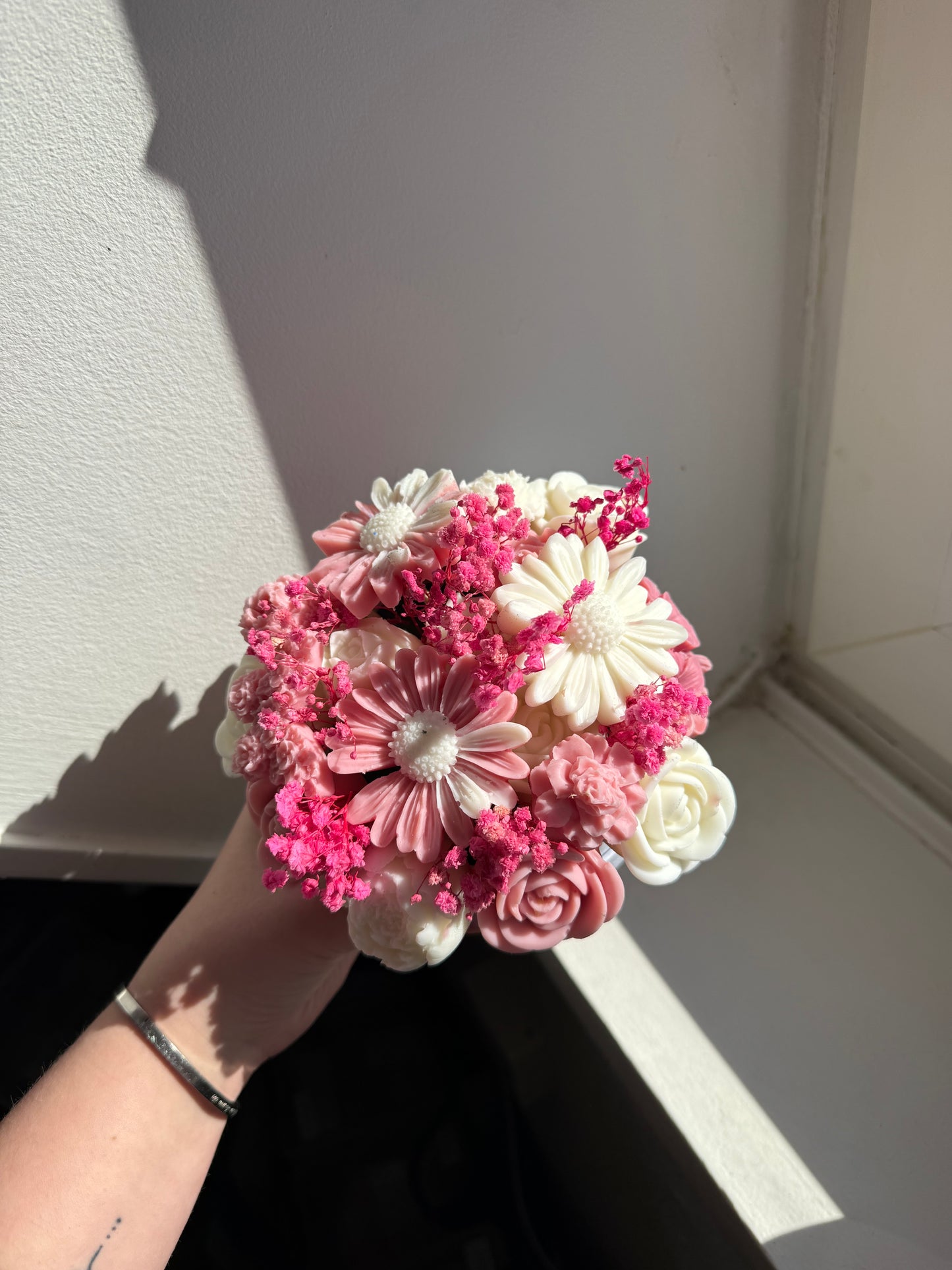 Bouquet de fleur rose et blanc