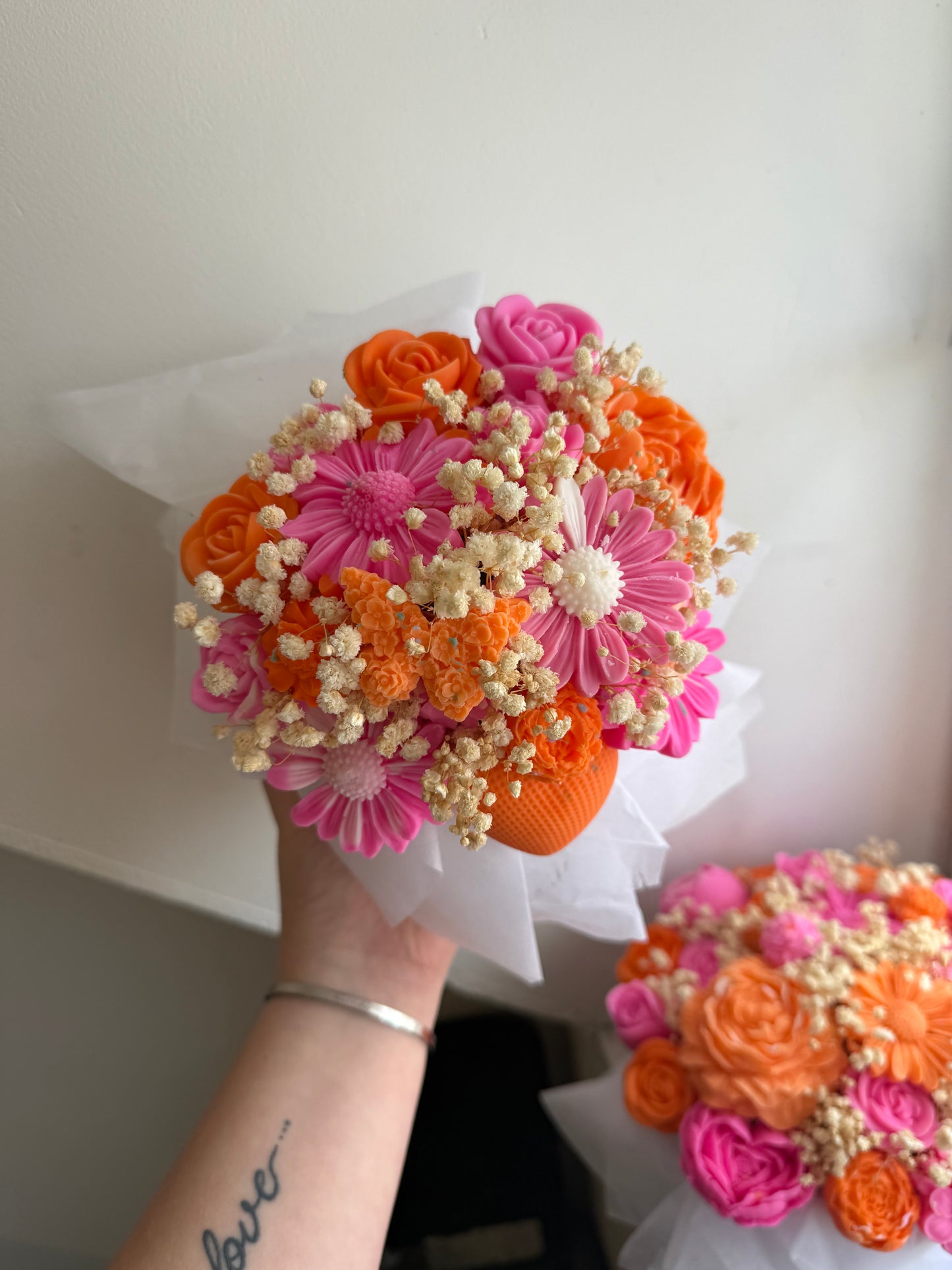 Bouquet orange et rose