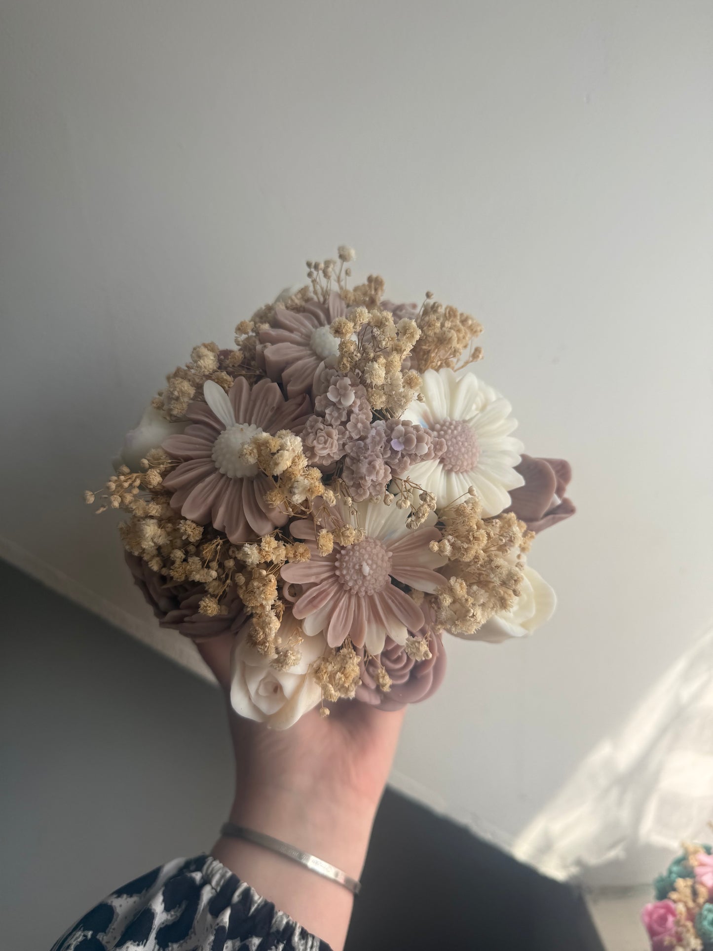 Bouquet marron et blanc