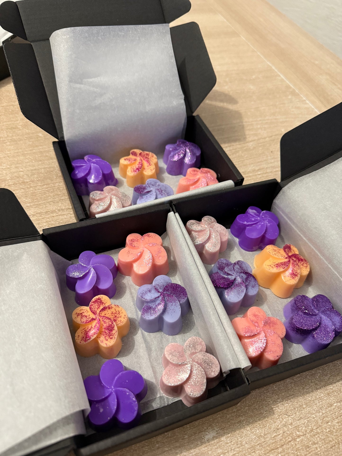 coffret de fondant parfumés fleuri
