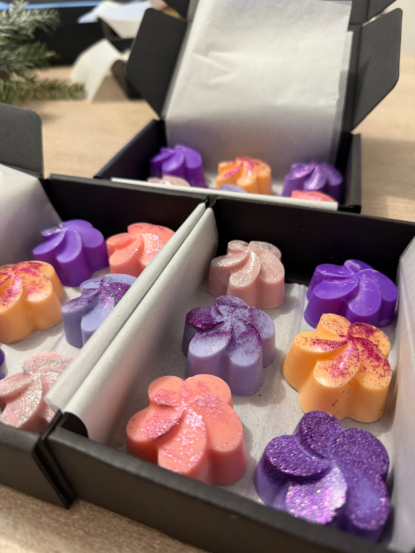 coffret de fondant parfumés fleuri